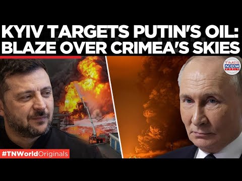 UKRAINIAN DRONES STRIKE CRIMEA: Massive Blaze Engulfs Russia's Feodosia Oil Depot, 2nd in week