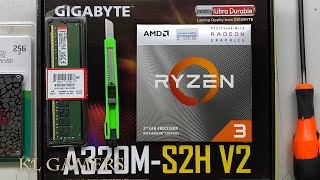 Video thumbnail for AMD Ryzen 3 3200G GIGABYTE A320M S2H V2 Apacer SSD Simple Desktop PC Build by KL Gamers