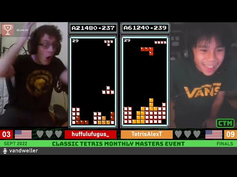 WORLD CHAMPIONSHIP WORTHY FINALS! Huff, Alex T | Classic Tetris Monthly Masters
