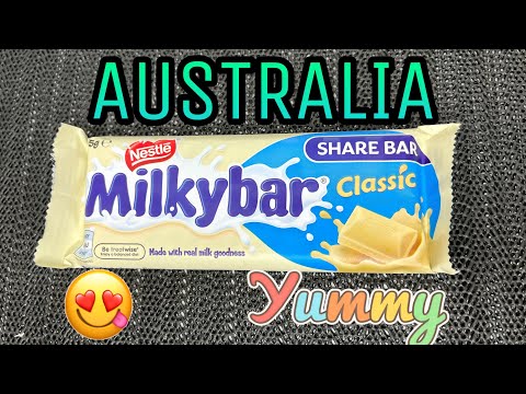 YUMMY! Aussie Milky Bar!! Arrr! Chocolate!