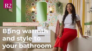 Bring colour and warmth to a small bathroom