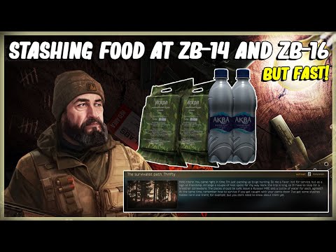 STASHING ISKRA MRE + WATER ZB-14 ZB-16 - ESCAPE FROM TARKOV - JAEGER THE SURVIVALIST PATH. THRIFTY