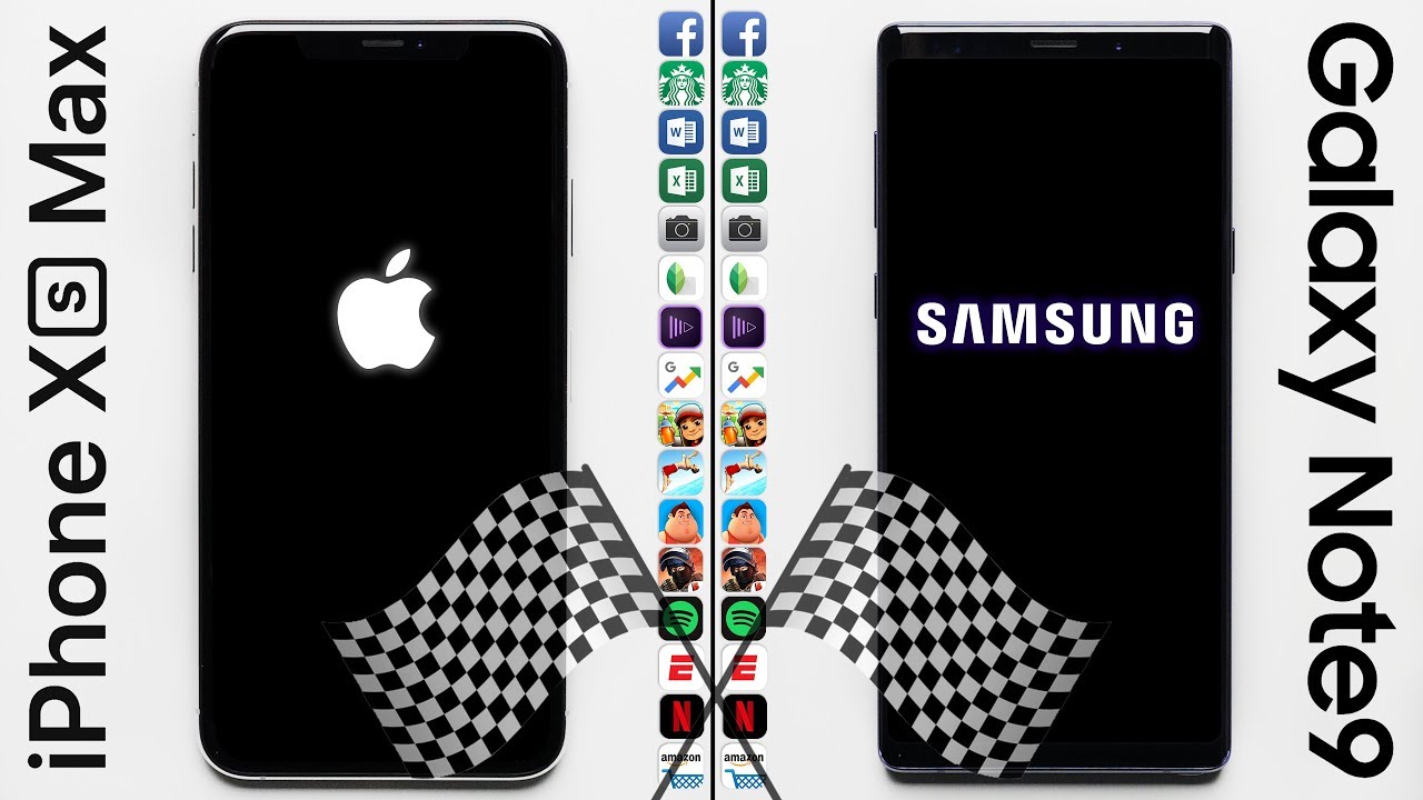 iPhone XS Max vs. Galaxy Note 9 Speed Test