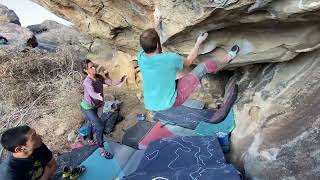 Video thumbnail of Wobbly Pop, V9. Hueco Tanks