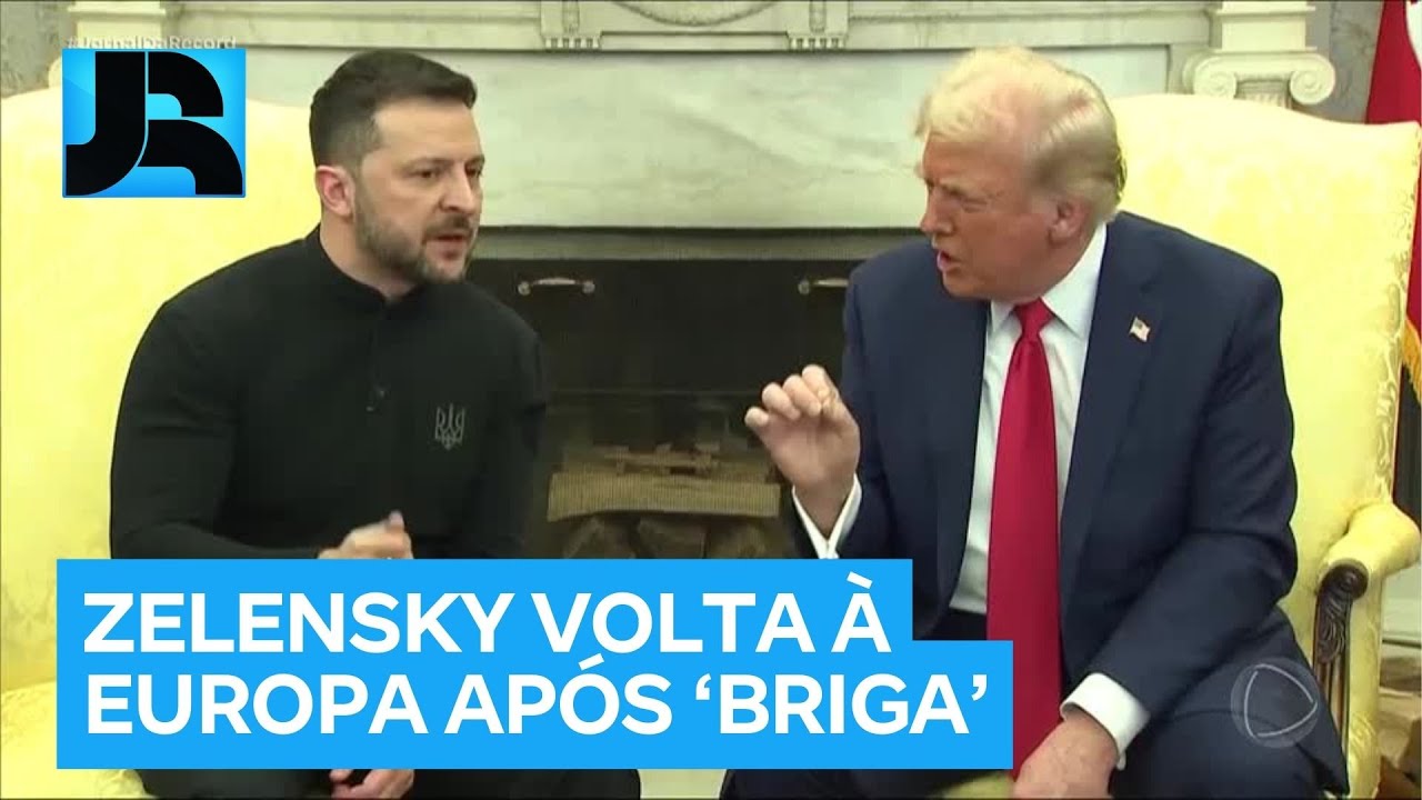 Volodymyr Zelensky viaja à Europa após discussão com Donald Trump na Casa Branca