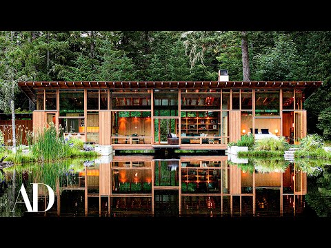 Inside a Woodland Home Built Over Water to Become One With Nature | Architectural Digest