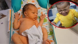 JUNIOR GOT HIS FIRST BATH AND CAMILLA GOT JEALOUS