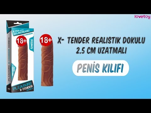 X-Tender Realistik Dokuda 2.5 Cm Uzatmalı Penis Kılıfı-LV1051B