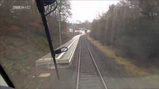 preview picture of video 'Erste Fahrt auf reaktivierter Bahnstrecke - Baumholder - Idar-Oberstein - SWR HD'