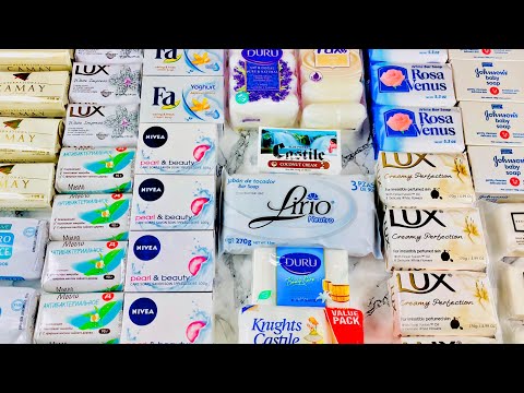 ASMR SOAP HAUL Opening - Shades of White in Rows of International Soap - HUGE HAUL