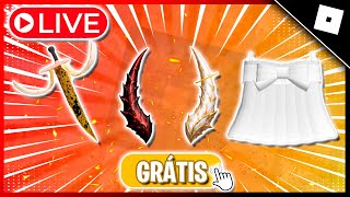 🔴LIVE! PEGANDO ITENS GRÁTIS NO ROBLOX E JOGANDO COM INSCRITOS