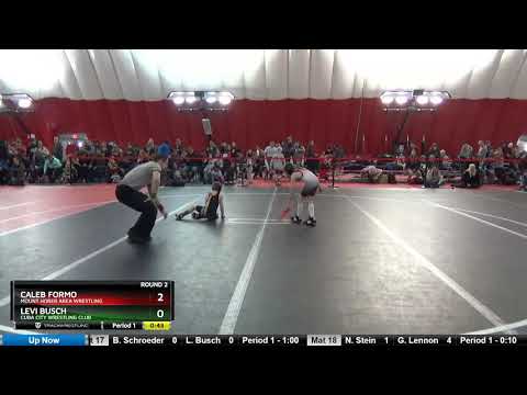 TB 10U 62-63 Levi Busch Cuba City Wrestling Club Vs Caleb Formo Mount Horeb Area Wrestling
