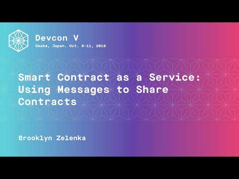 Smart Contract as a Service: Using messages to share contracts preview