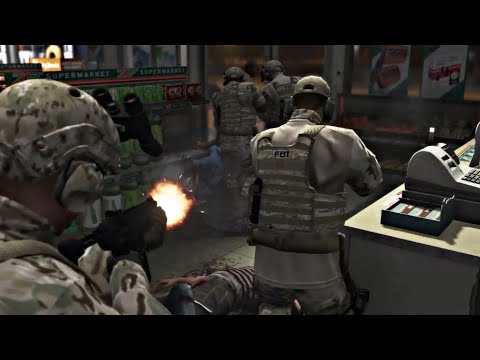 FBI Swat Try To Survive Zombie Apocalypse  (Grand Theft Auto 5)