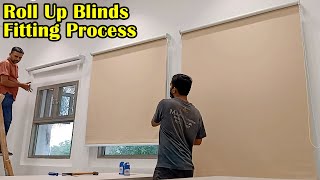 How to Fit Rollup Blinds Double Bracket I Roller Blinds Installation in Dow Hospital Karachi MobZee