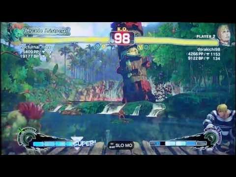 SSF4 AE 2012: nocturnal_rites- (Blanka) vs dorakichi98 (Cody)