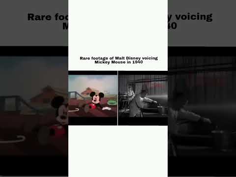 Rare footage of Walt Disney voicing Mickey Mouse in 1940.#shorts #history