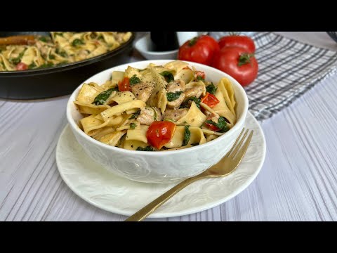 Makaron z kurczakiem i warzywami - obiad w 15 minut