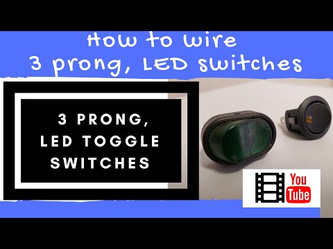 How to wire an LED toggle switch , ( on-off 3 prong rocker switch ) 2020