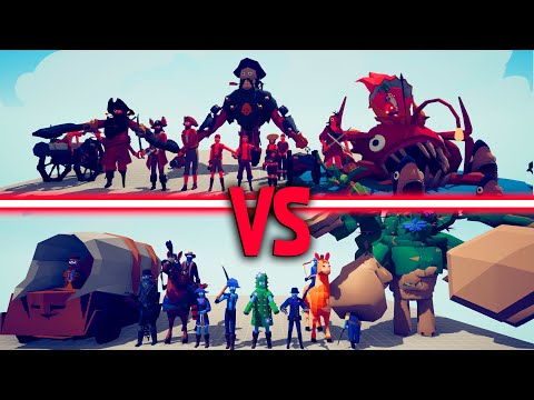PIRATE TEAM vs MEGA WILD WEST  | TABS - Totally Accurate Battle Simulator
