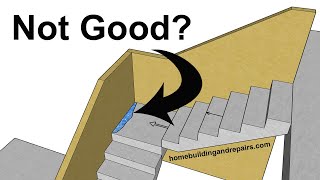 Exterior Stairway With Landings Water Proofing Design Tips - Directions of Sloping Surfaces