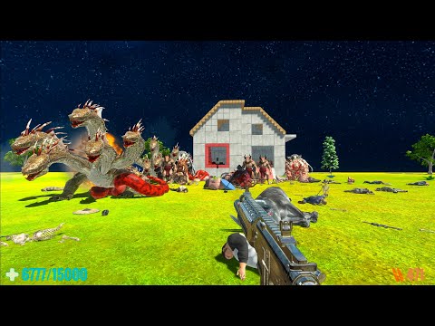 My house was attacked by an army of scary monsters! Defending the house FPS Avatar!
