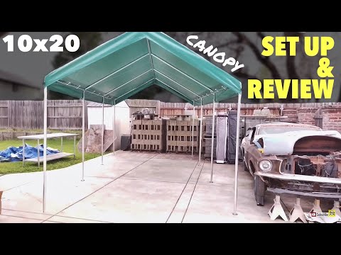 10x20 Canopy Car Cover - Set Up, Review & Update - No complaints Love this cover!