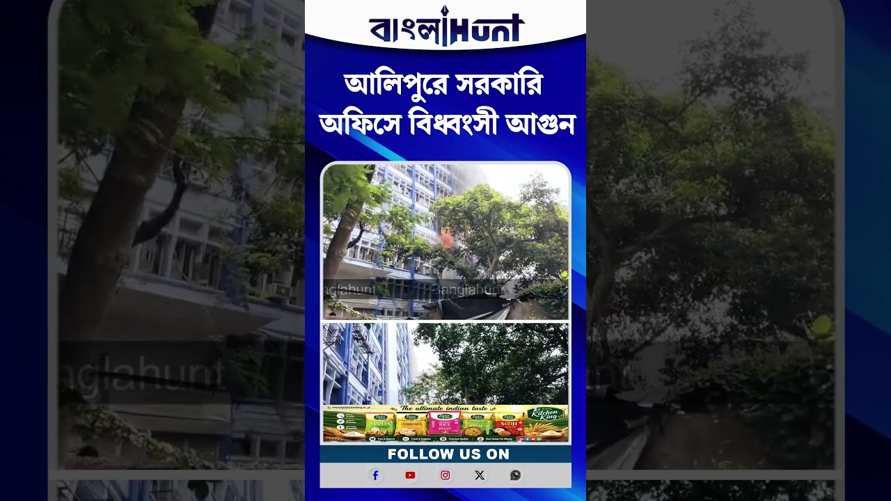 আলিপুরে সরকারি অফিসে বিধ্বংসী আগুন