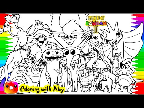 Garten of Banban 4 NEW COLORING PAGES / How to Color All New Monsters from NEW FOURTH Teaser Trailer