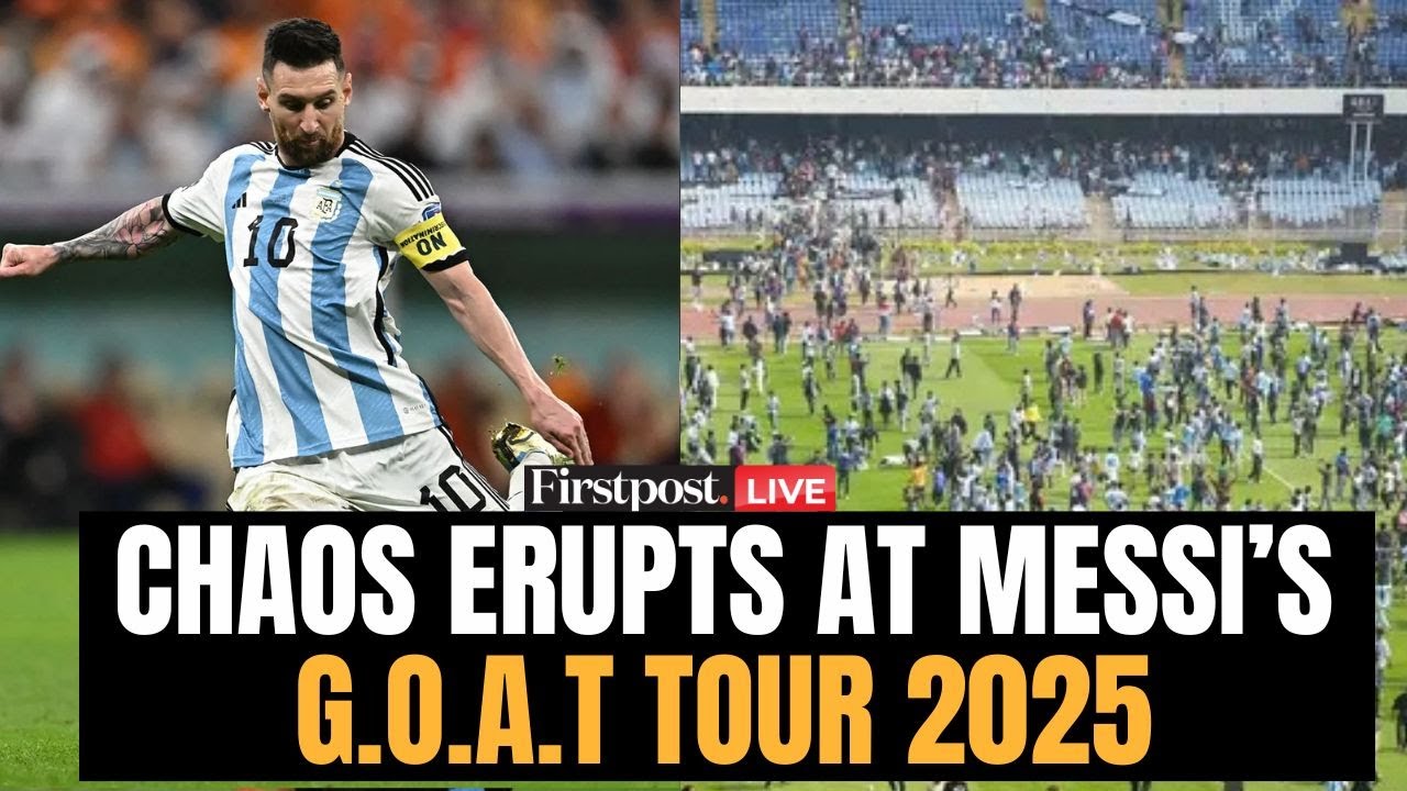 Messi in India LIVE: Massive Chaos Erupts at Salt Lake Stadium during Messi's GOAT Tour