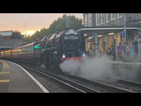 70000 'Britannia' & Class 47593 'Galloway Princess' at Chertsey - 15/08/23