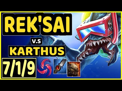 KIREI (REK'SAI) vs KARTHUS - 7/1/9 KDA JUNGLE GAMEPLAY - EUW Ranked MASTER