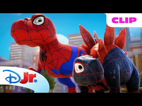 Electro Works with Team Spidey! 🦖⚡️ | Marvel's Spidey and his Amazing Friends | @disneyjr