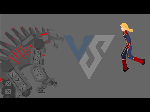 Mechagodzilla 2024 Vs Captain Marvel | Sticknodes | Short Fight