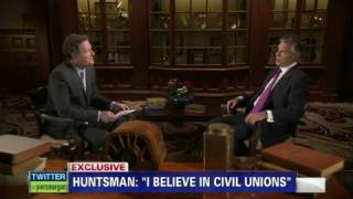 Huntsman: 'I believe in civil unions'