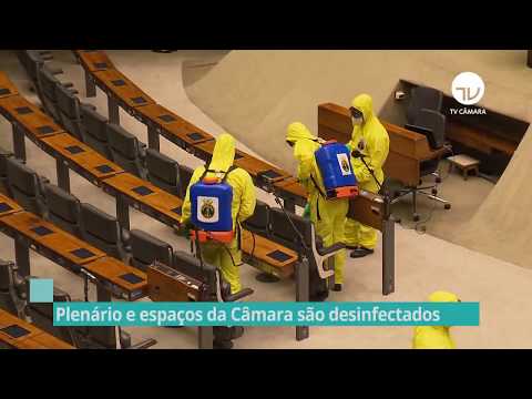 Plenário e espaços da Câmara são desinfectados - 05/06/20
