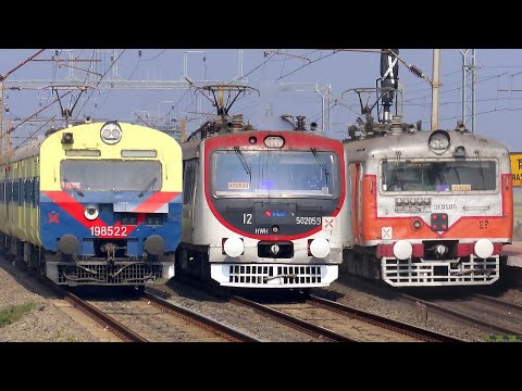 105 Kmph Back to Back EMU & MEMU Trains of Howrah & Sealdah Division | Galloping EMU & MEMU Trains
