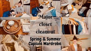 MAJOR CLOSET CLEANOUT|Spring & Summer Capsule Wardrobe