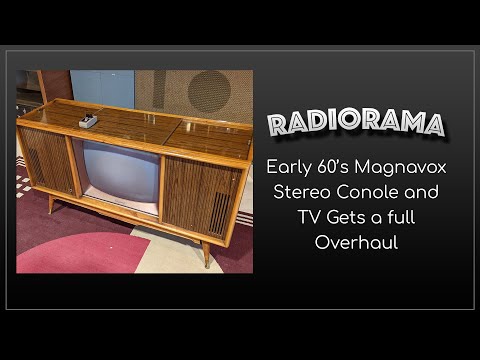 Complete restoration of a early 60's Magnavox Stereo console with 23" BW TV