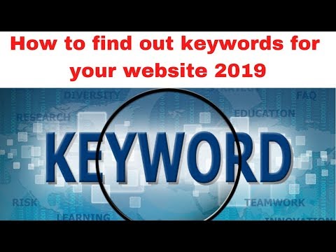 How to find out keywords for your website 2019