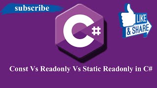 difference between constant and readonly and static readonly in c#