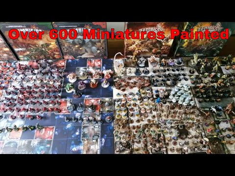 All Zombicide Miniatures Painted (Black Plague, Green Horde and Invader)