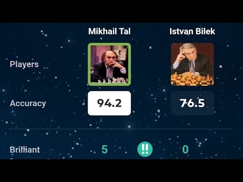 5 brilliant moves by Mikhail Tal || Mikhail Tal ☆ Istvan Bilek 《1964》