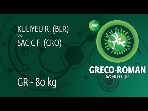 Round 3 GR - 80 kg: R. KULIYEU (BLR) df. F. SACIC (CRO) by FALL, 6-0