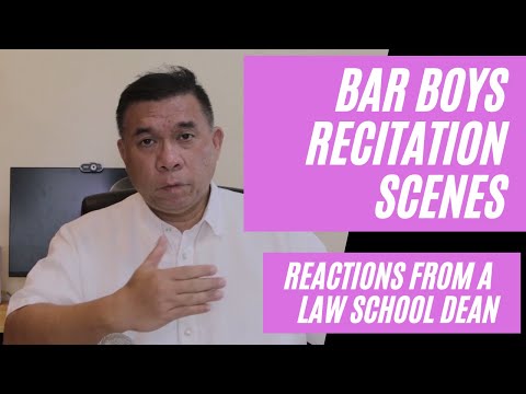 Bar Boys Recitation Scenes. Reactions from law school dean Part 1
