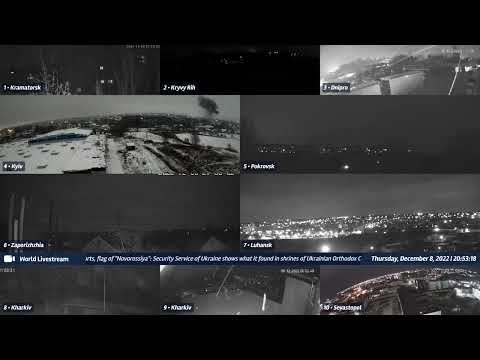 Hits on Kharkiv - cam 4 - 12/8/2022