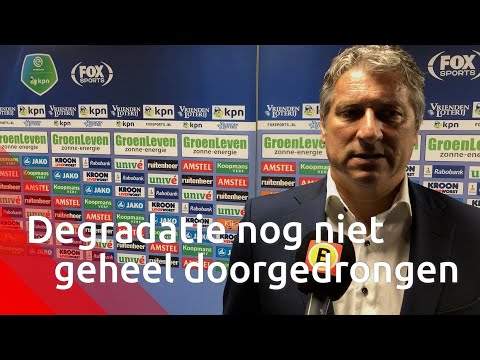 Bij Ruud Brood zal de degradatie vanavond pas echt binnenkomen: 'Moet nu ook professioneel zijn'