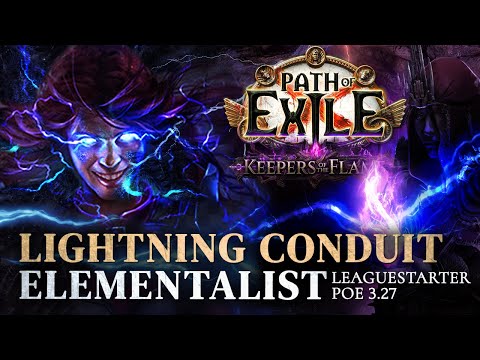 A Solid & Satisfying SELF-CAST BUILD!! - Lightning Conduit Elementalist Leaguestarter [PoE 3.27]