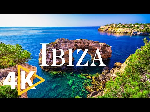 FLYING OVER IBIZA ISLAND (4K UHD) - Relaxing Music Along With Beautiful Nature - 4K Video Ultra HD