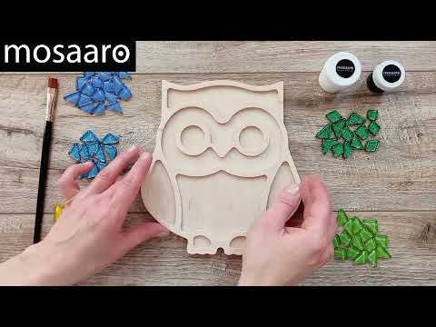 Стеклянная мозаика Mosaaro Сова (MA2004)